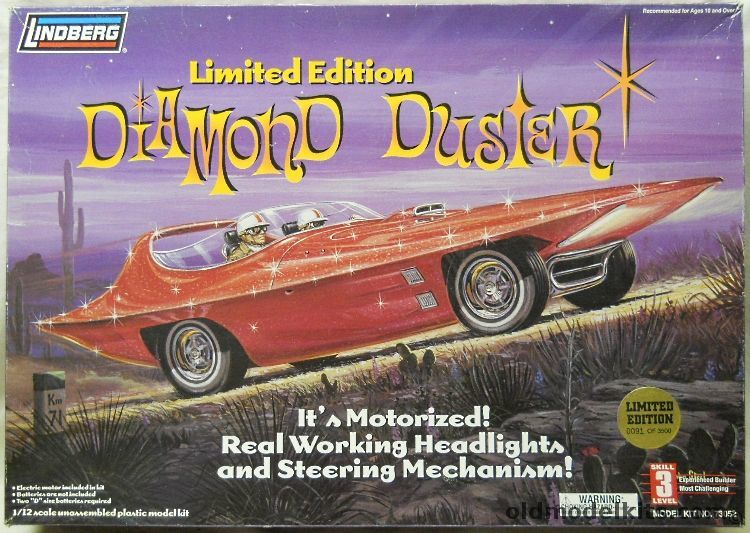 Lindberg 1/12 Limited Edition Diamond Duster Motorized, 73052 plastic model kit